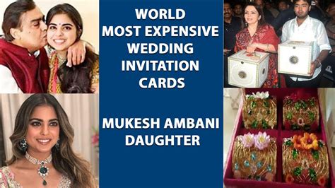 ambani daughter wedding card price.